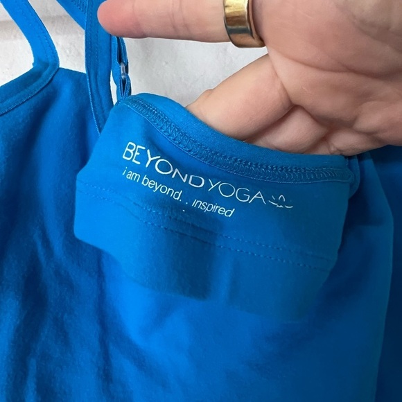 Beyond Yoga Blue Halter Tank Top - Picture 3 of 4